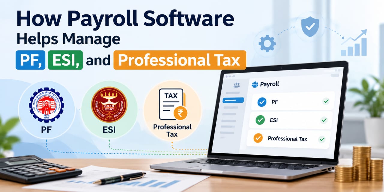 How Payroll Software Helps Manage PF, ESI, and Professional Tax